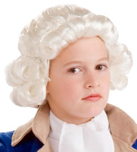 Child Colonial White Wig